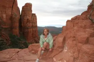 Deb hiking in sedona