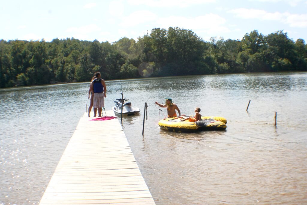 playing off the dock